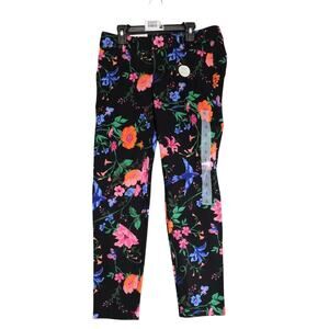 NWT Old Navy Pixie Floral Print Pants Women's 6 Stretch 30x27 Birds Cottagecore